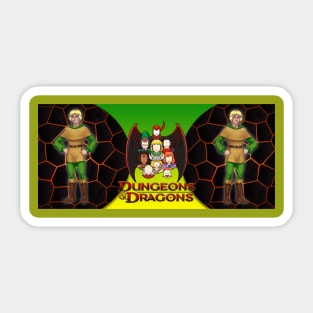 The Archer Dungeons and Dragons Cartoon Sticker